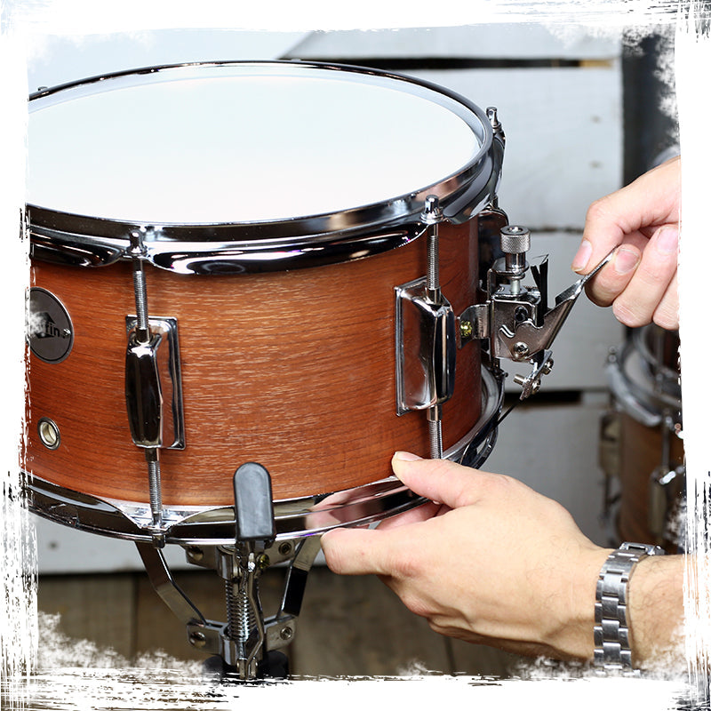 Popcorn Snare Drum by GRIFFIN - Soprano Firecracker 10" x 6" Poplar Wood Shell with Hickory PVC - Concert Percussion Musical Instrument Drummers Key GeekStands.com