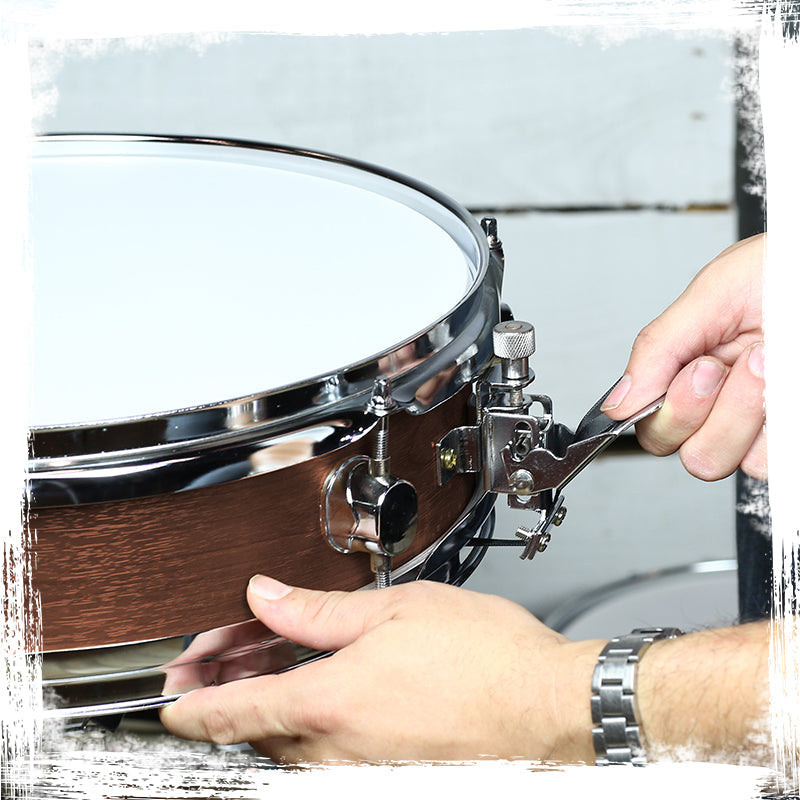Piccolo Snare Drum 13" x 3.5" by GRIFFIN - 100% Poplar Wood Shell with Flat Hickory Finish & Coated Drum Head - Drummers Acoustic Marching Kit GeekStands.com