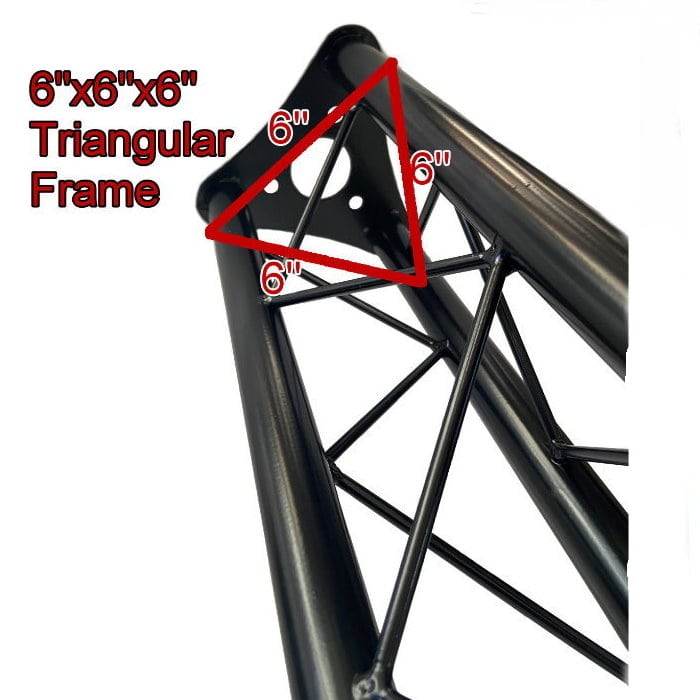 Triangle Truss Segment Extension by GRIFFIN | 5Ft Extra Trussing Section for DJ Booth Lighting System Stand | Mount Light Cans & Sound Effects for Pro Audio Equipment Gear | Parties, Live Gigs & Stage GeekStands.com