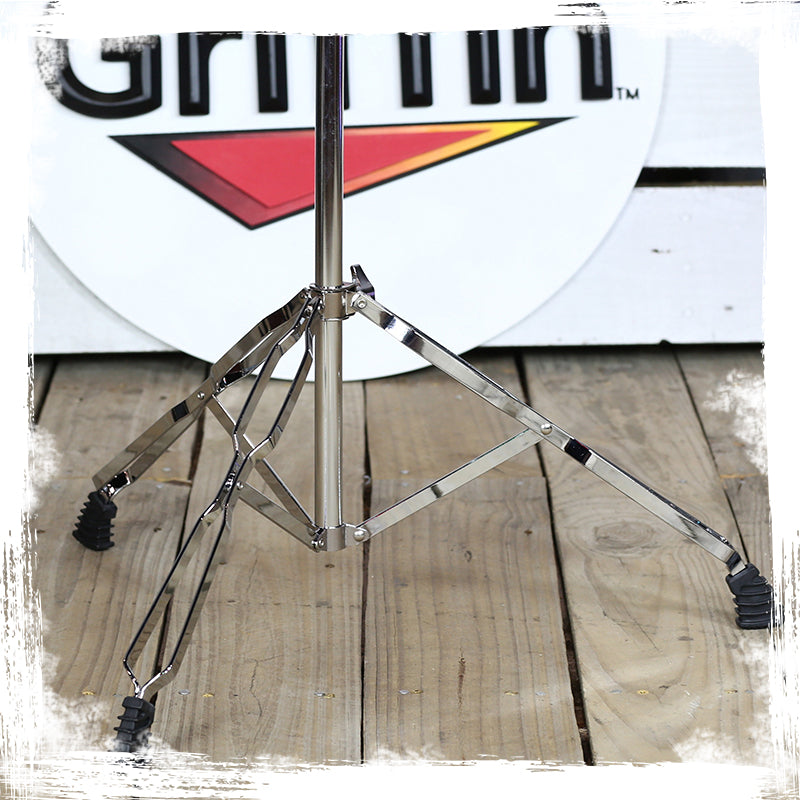 Straight Cymbal Stand (2 Pack) by GRIFFIN - Double Braced Legs, Slip-Proof Gear Holder - Light-Duty for Mobile Drummers Percussion Drum Hardware Set GeekStands.com