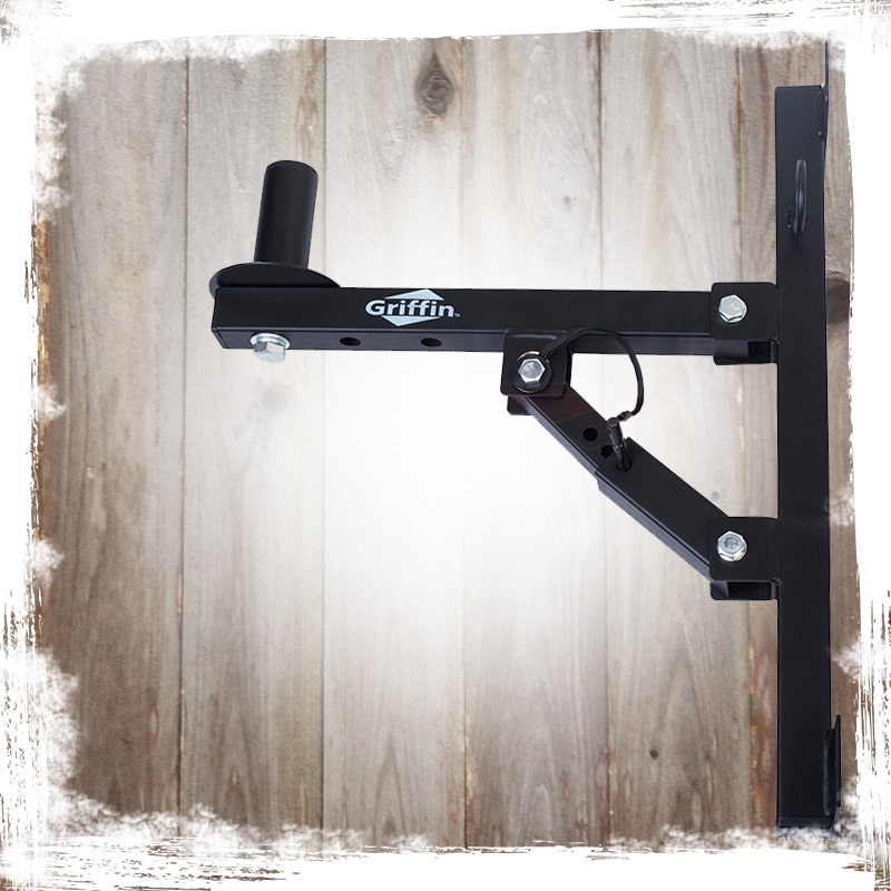 Wall Mount Brackets for PA Speakers (4 PACK) by GRIFFIN - Securing Locking Pin & 3-Level Tilt Adjustments - All-Steel DJ Studio Monitor Stands with 35mm Pole Holder for Pro-Audio GeekStands.com