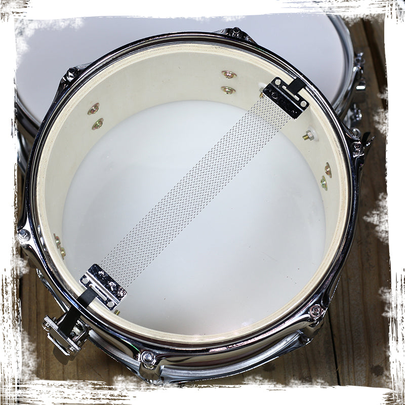 GRIFFIN Firecracker Snare Drum - Acoustic Popcorn 10" x 6" Poplar Mini Wood Shell & Black Hickory PVC - Concert Marching Percussion Musical Instrument GeekStands.com