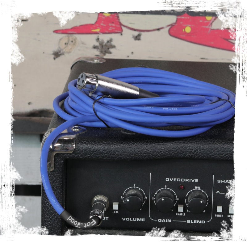 XLR Female to 1/4" Male Jack Microphone Cables (6 Pack) by FAT TOAD- 20ft Professional Pro Audio Mic Blue Cord Patch Lo-Z Connector, 24 Gauge Shielded GeekStands.com