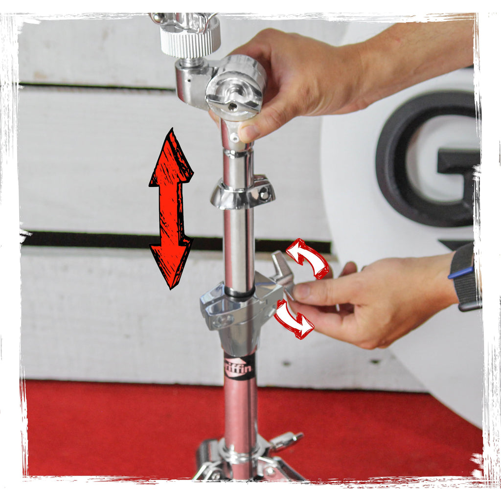 Heavy-Duty Snare Drum Stand by Griffin | Premium Double Braced Percussion Hardware Kit |Weight Mount for Snares, Tom Drums & Practice Pad | Adjustable Height & Tilting Gear Clamp Style Basket Holder GeekStands.com