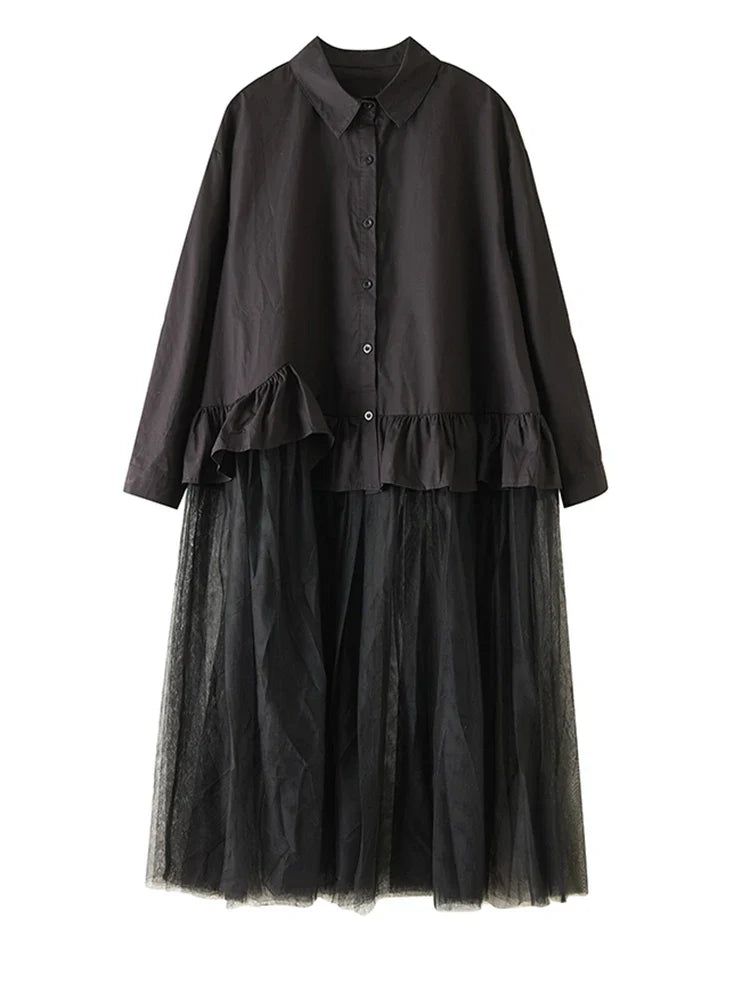 Sovereign Mesh Oversized Maxi Dress Boho Brown