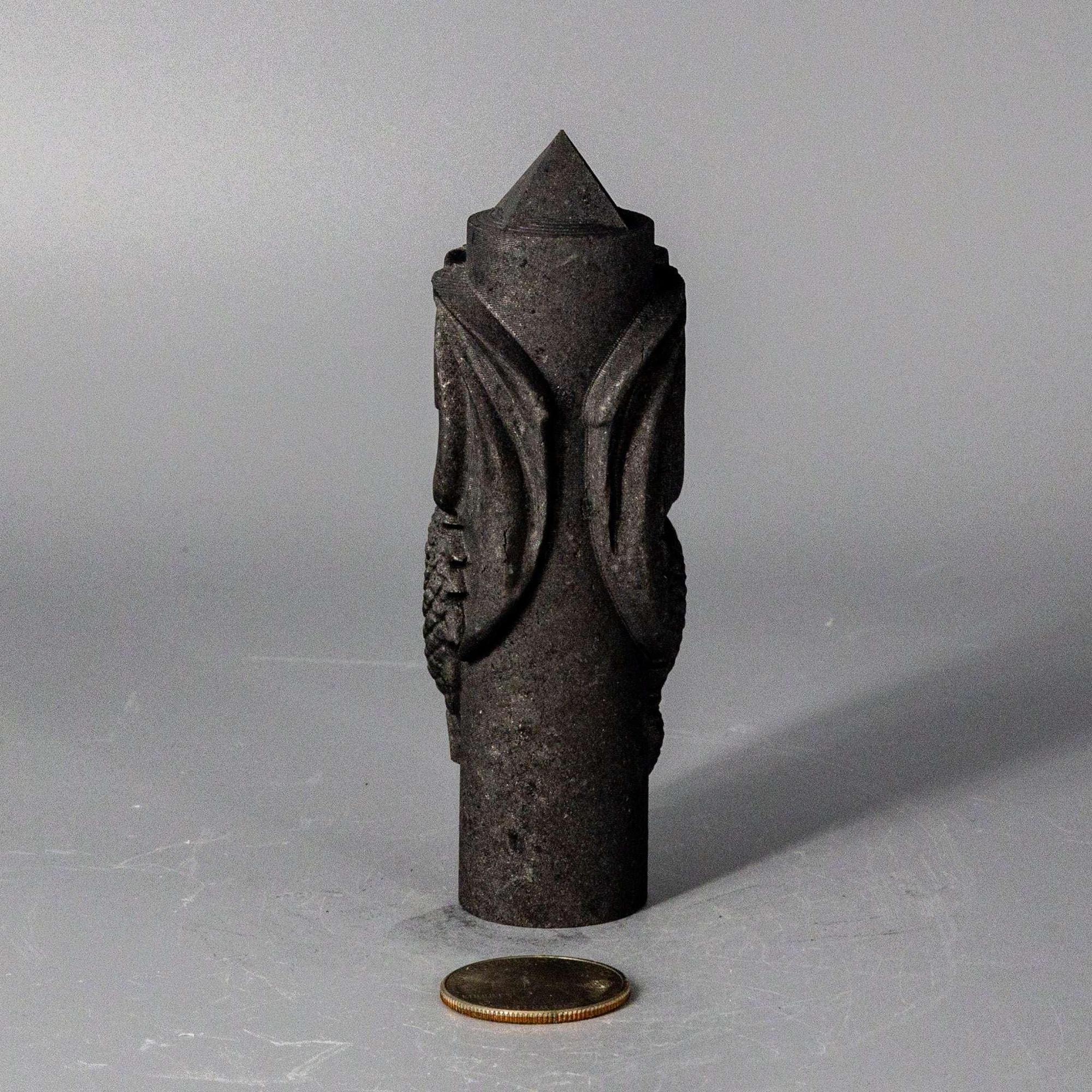 Selenite Shungite Crystal CNC Carved Dragon Tower Art