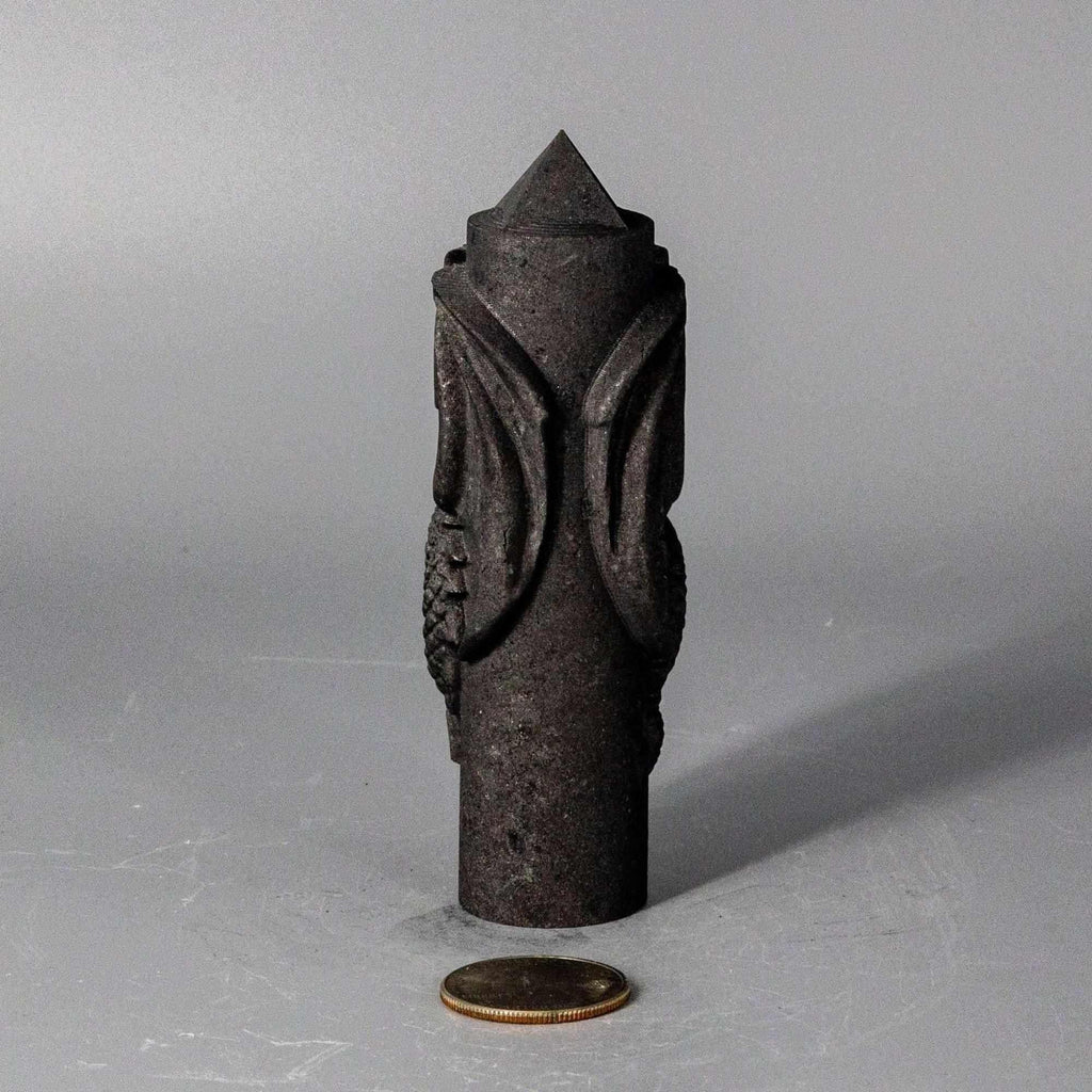 Selenite Shungite Crystal CNC Carved Dragon Tower Art Crystal Destiny