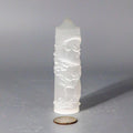 Selenite Shungite Crystal CNC Carved Dragon Tower Art Crystal Destiny