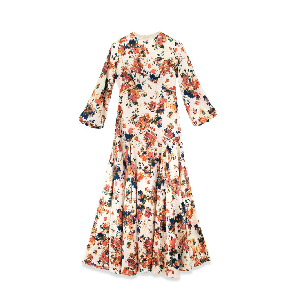 FLORAL PIPING DRESS profile-nyc