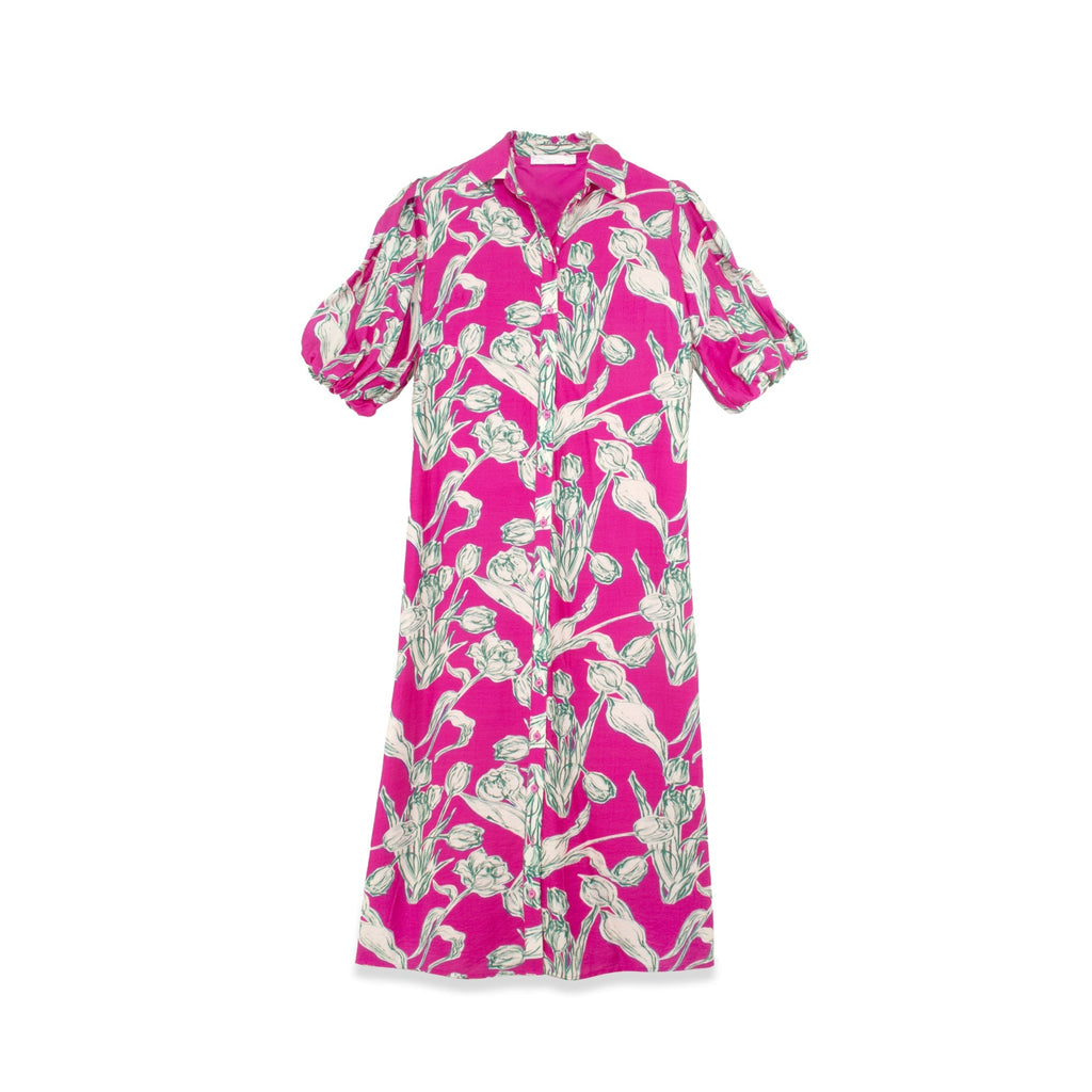 FLORAL LINEN DRESS profile-nyc