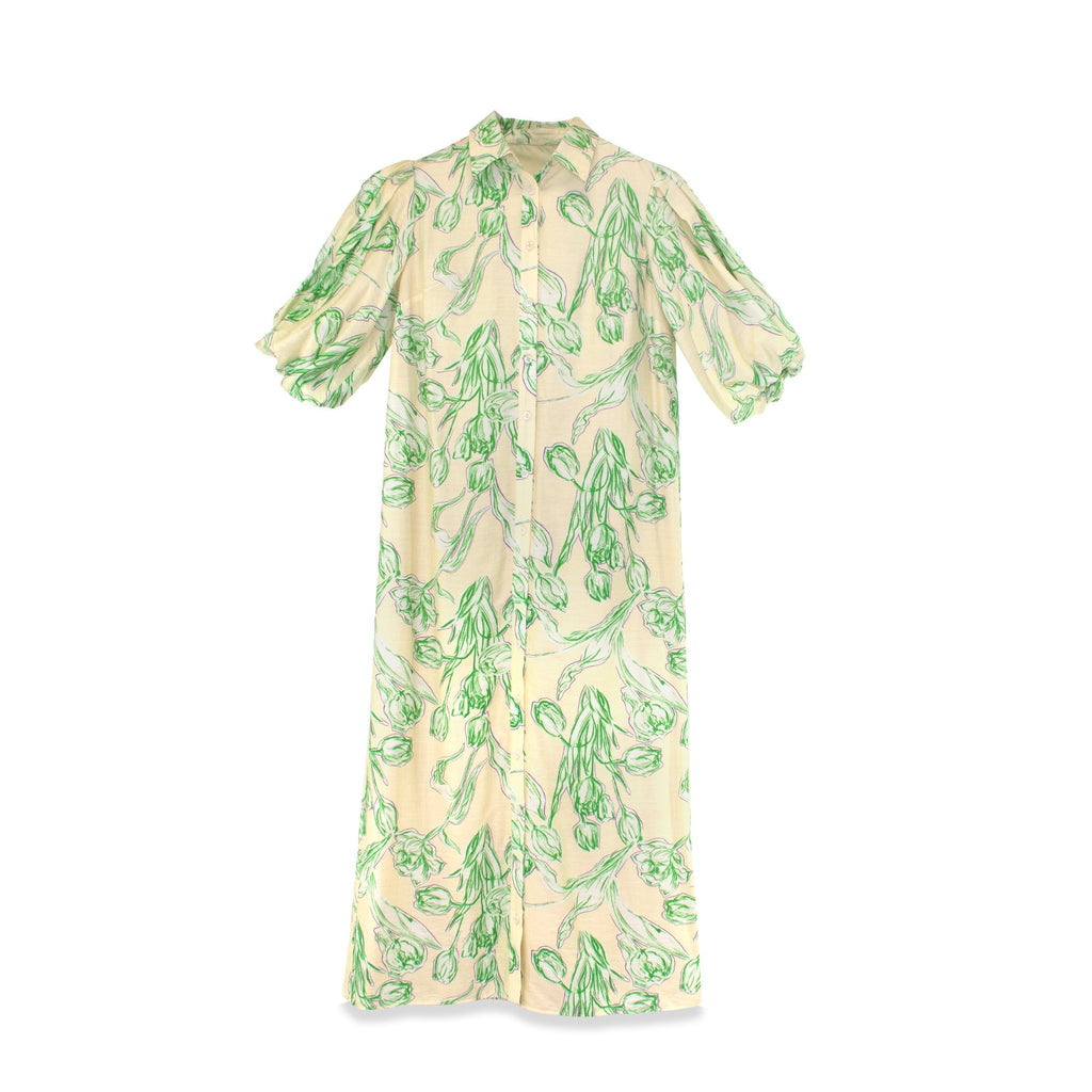 FLORAL LINEN DRESS profile-nyc