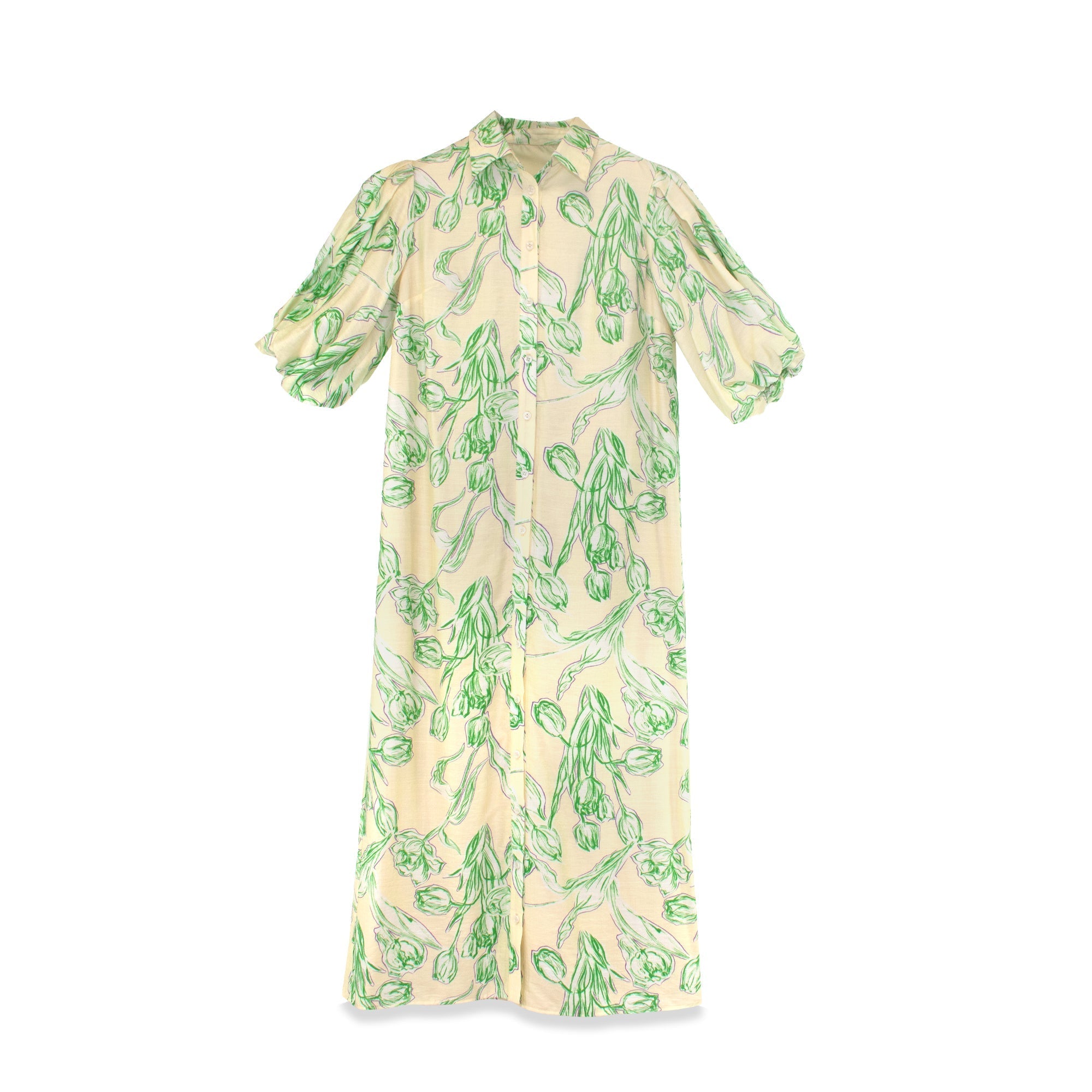 FLORAL LINEN DRESS profile-nyc