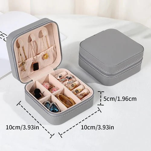 Portable Mini Jewelry Storage Box Travel Organizer Jewelry Case Fashion Hut Jewelry