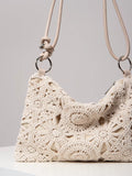 Boho Crochet Floral Shoulder Bag Fashion Hut Jewelry