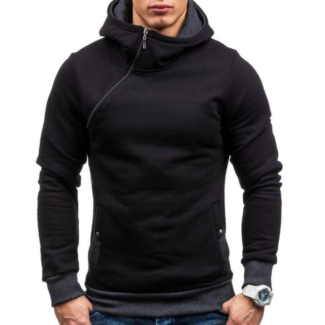 Side Zipper Urban Sweatshirt Gentleman.Clothing