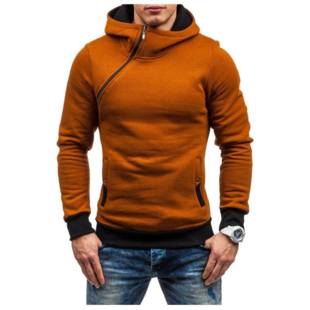 Side Zipper Urban Sweatshirt Gentleman.Clothing