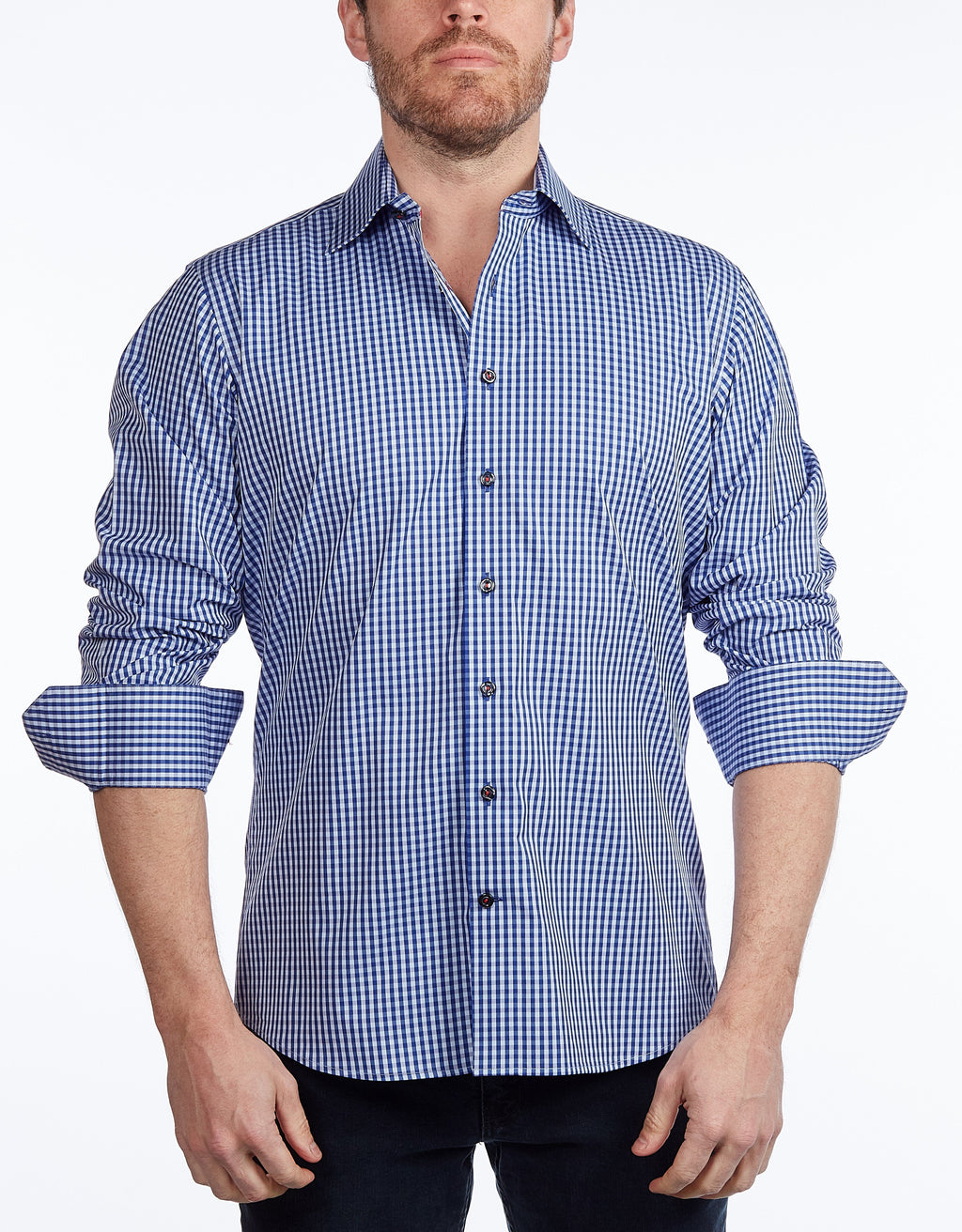 Signature Shirt //  - Contemporary Fit - contrast  trimming - final sale LEVINAS® Official