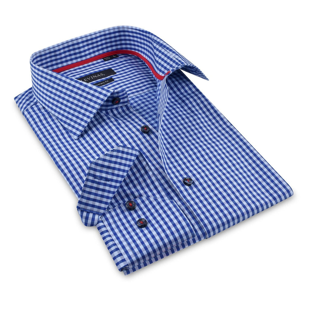 Signature Shirt //  - Contemporary Fit - contrast  trimming - final sale LEVINAS® Official
