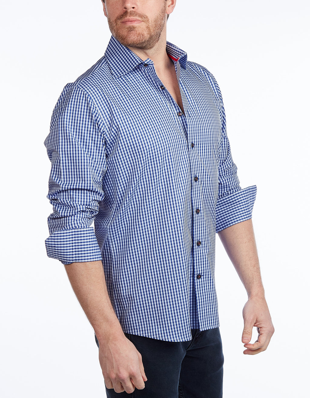 Signature Shirt //  - Contemporary Fit - contrast  trimming - final sale LEVINAS® Official