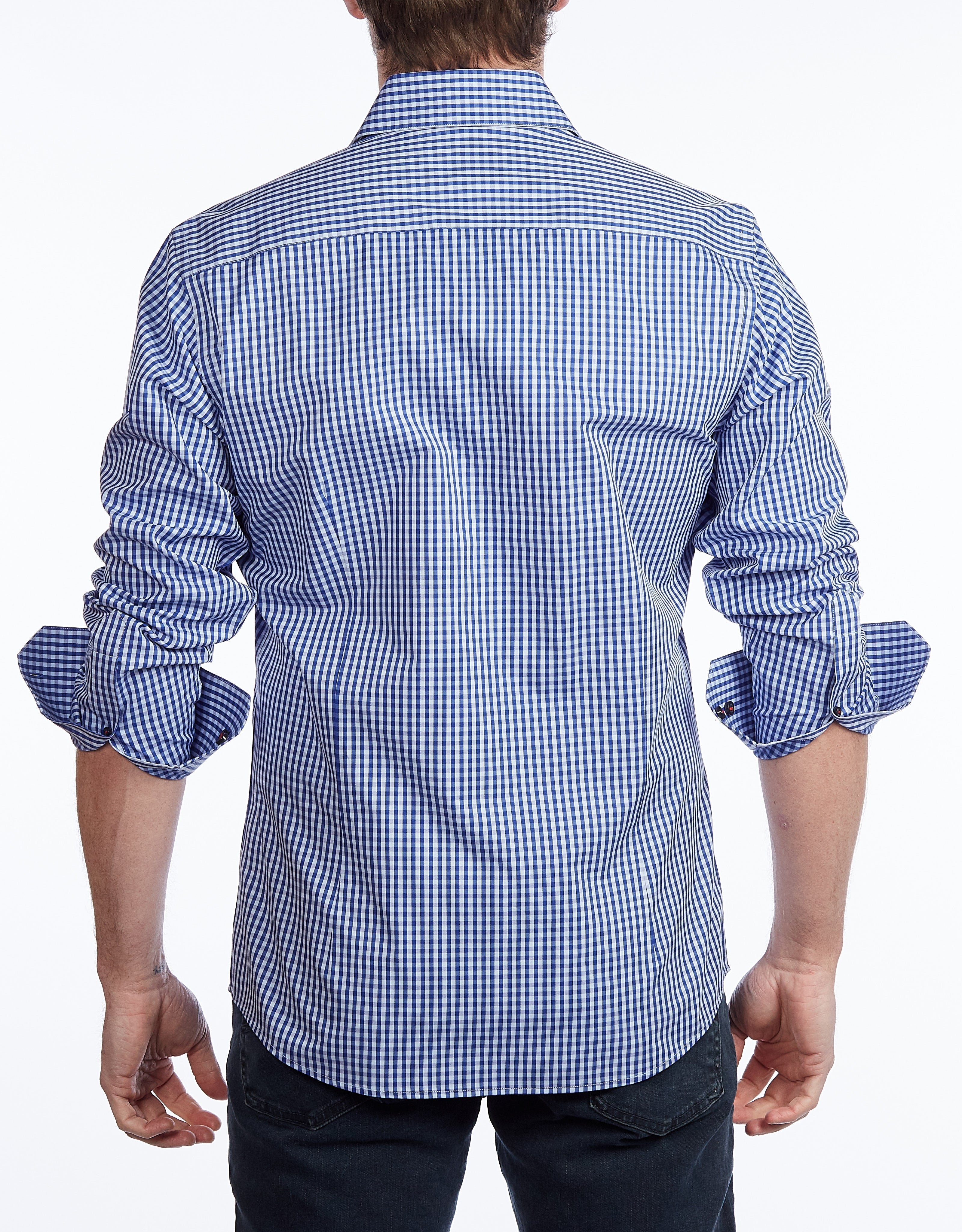 Signature Shirt //  - Contemporary Fit - contrast  trimming - final sale LEVINAS® Official