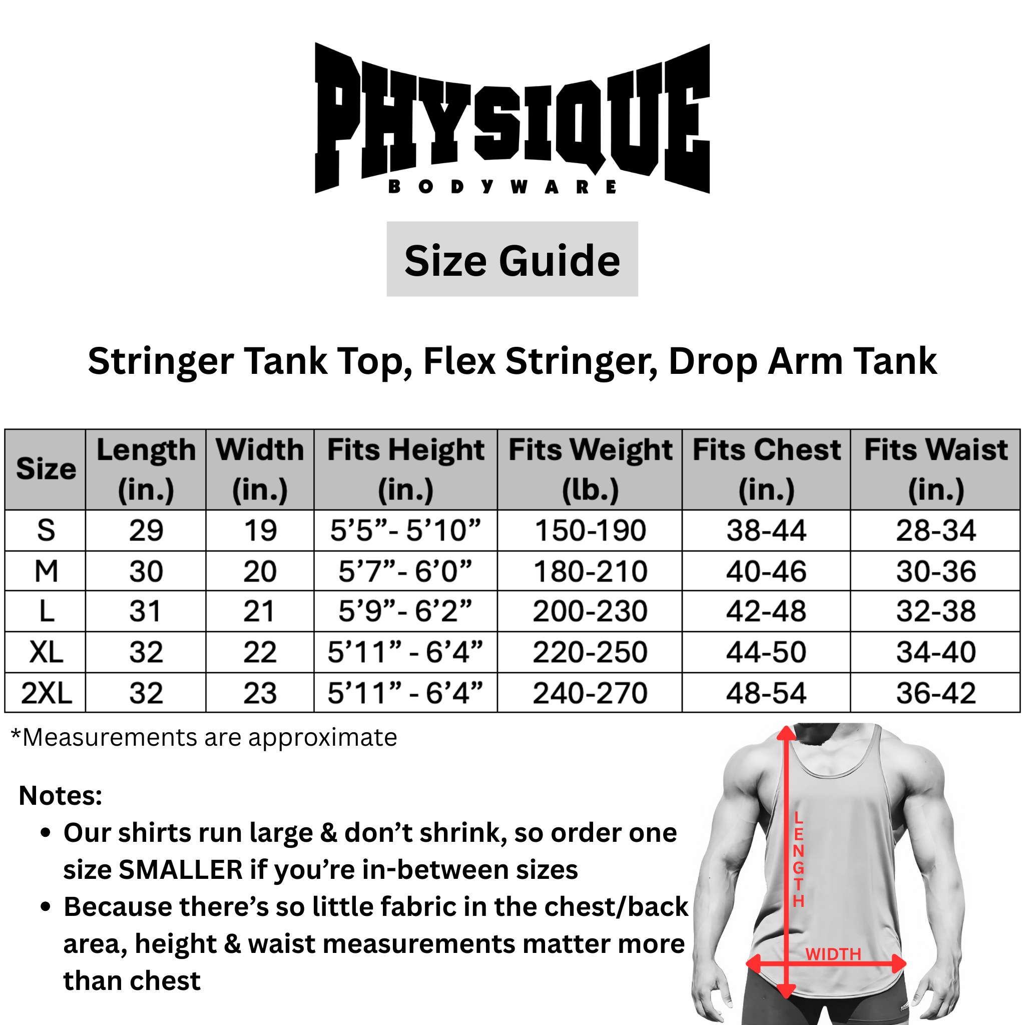 Drop Arm Tank Top Physique Bodyware