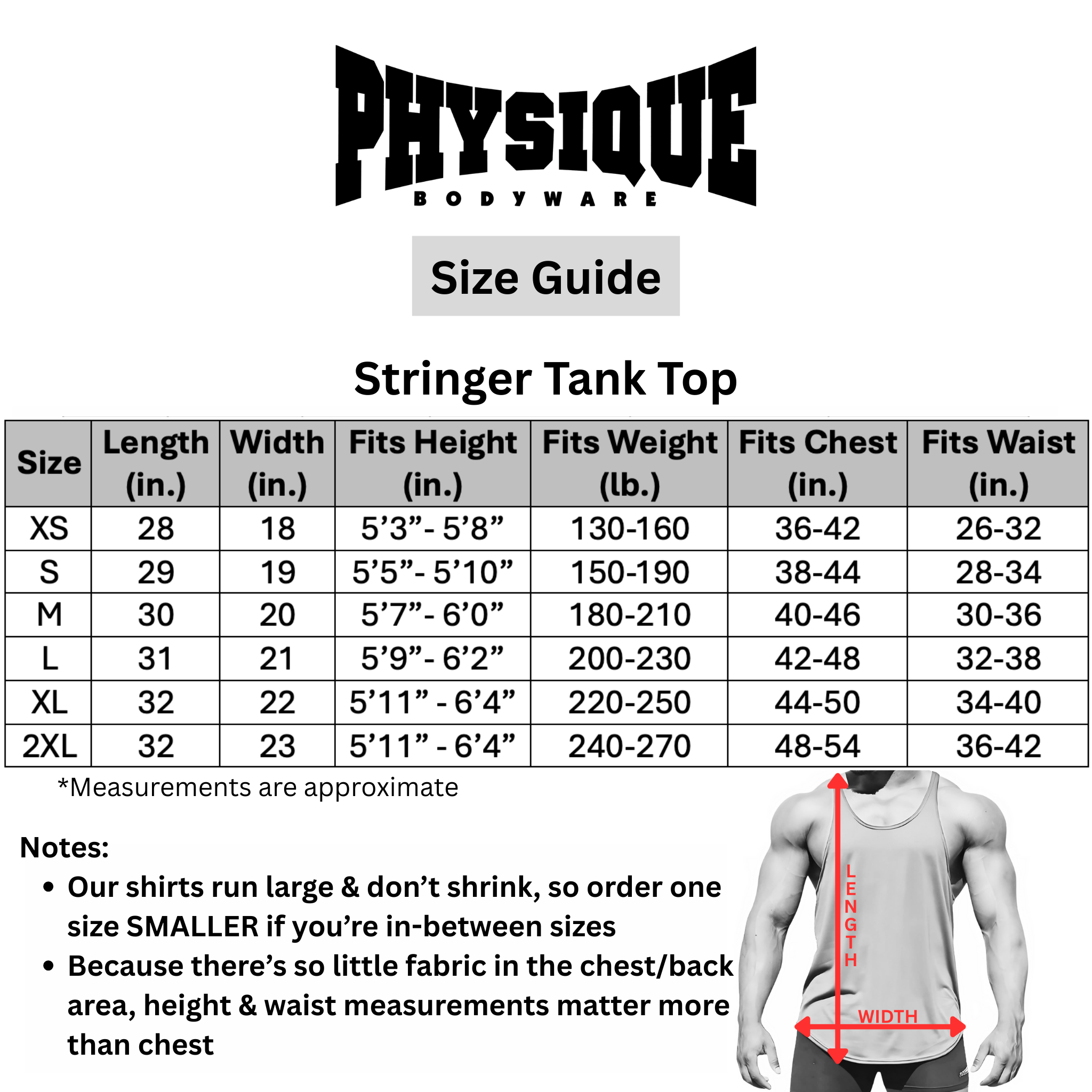 Stringer Tank Top Physique Bodyware