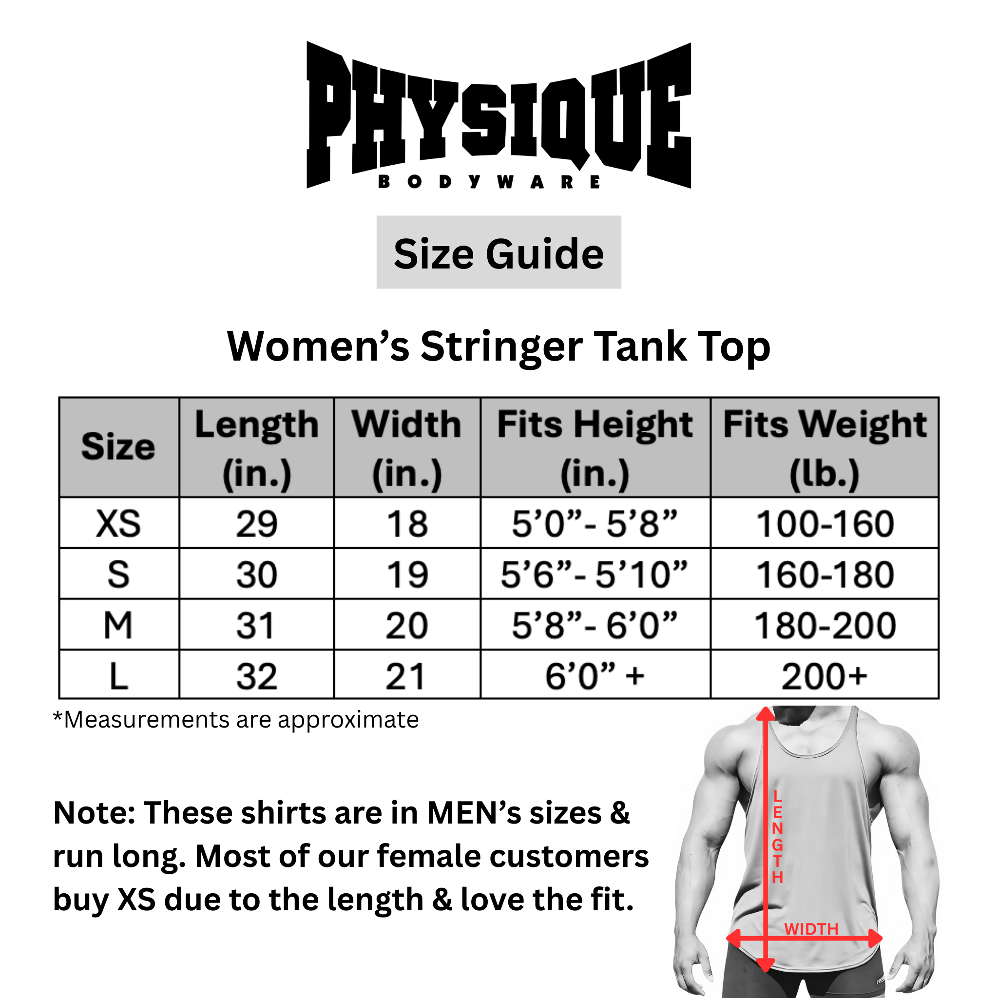 Women's Stringer Tank Top Physique Bodyware