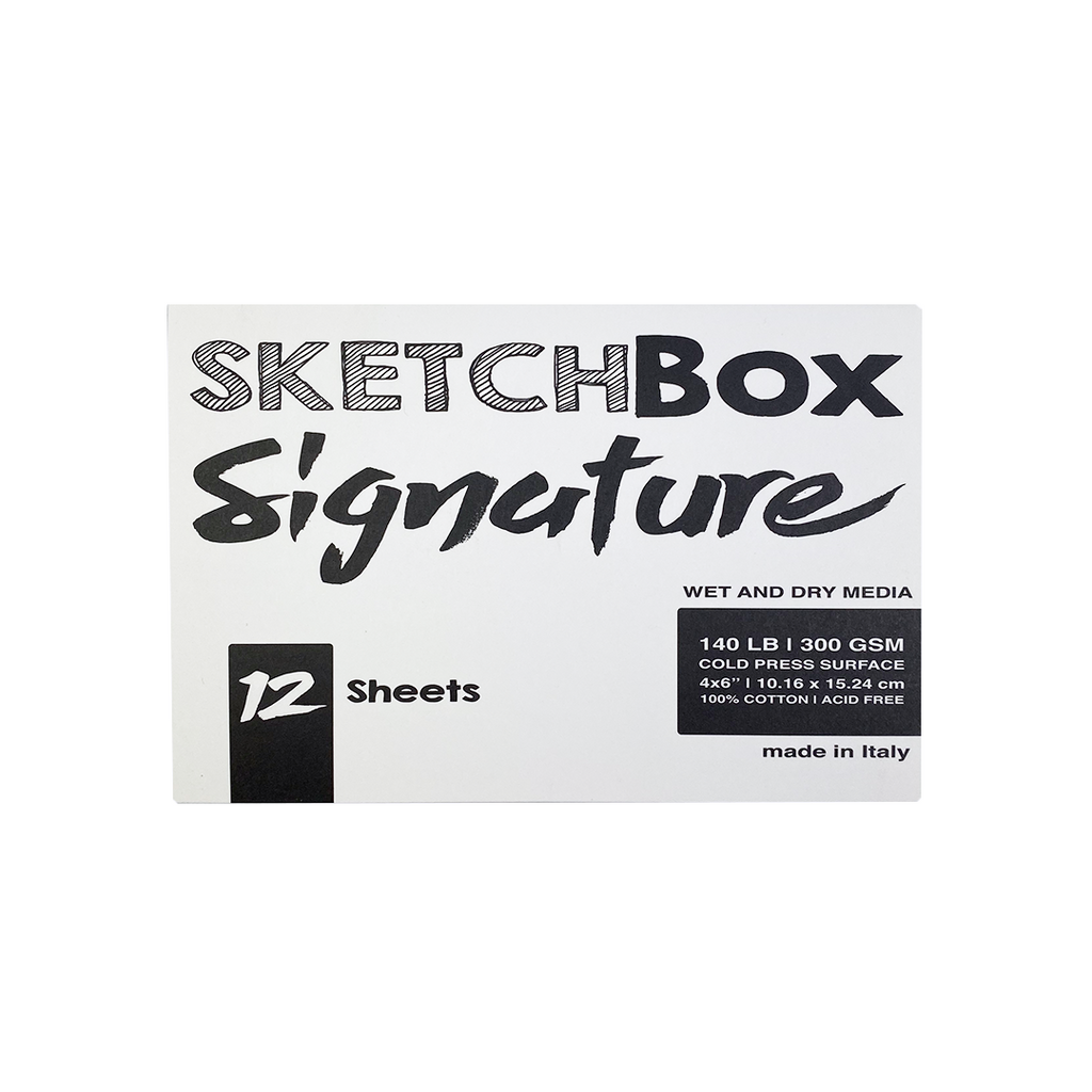 SketchBox Signature 4x6 CP Paper 100% Cotton 300 gsm extra white ShopSketchBox