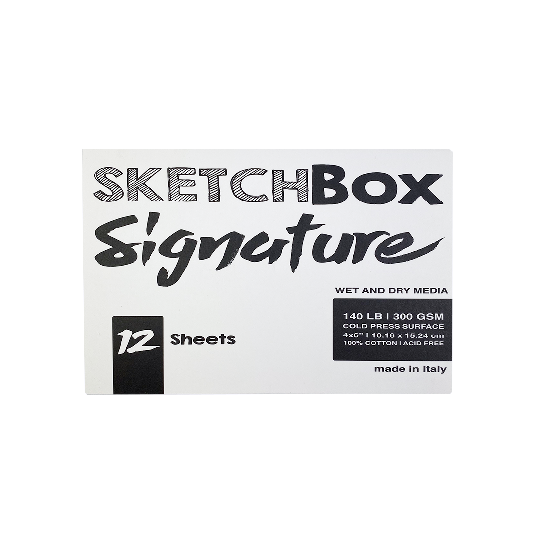 SketchBox Signature 4x6 CP Paper 100% Cotton 300 gsm extra white ShopSketchBox
