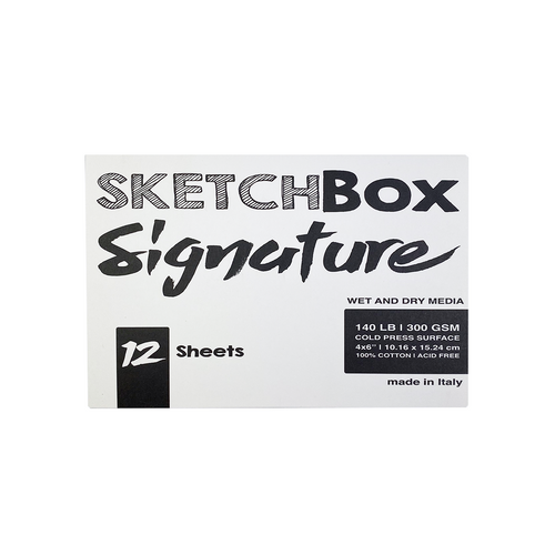SketchBox Signature 4x6 CP Paper 100% Cotton 300 gsm extra white ShopSketchBox