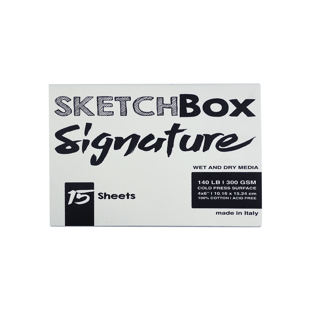SketchBox Signature 4x6 CP Paper 100% Cotton 300 gsm extra white ShopSketchBox
