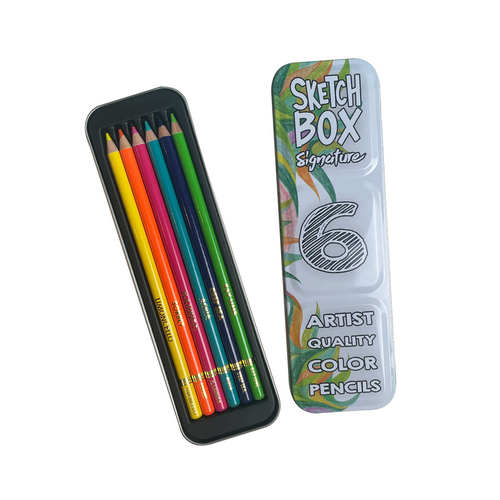 SketchBox Signature Colored Pencil Tin 6 Set ShopSketchBox