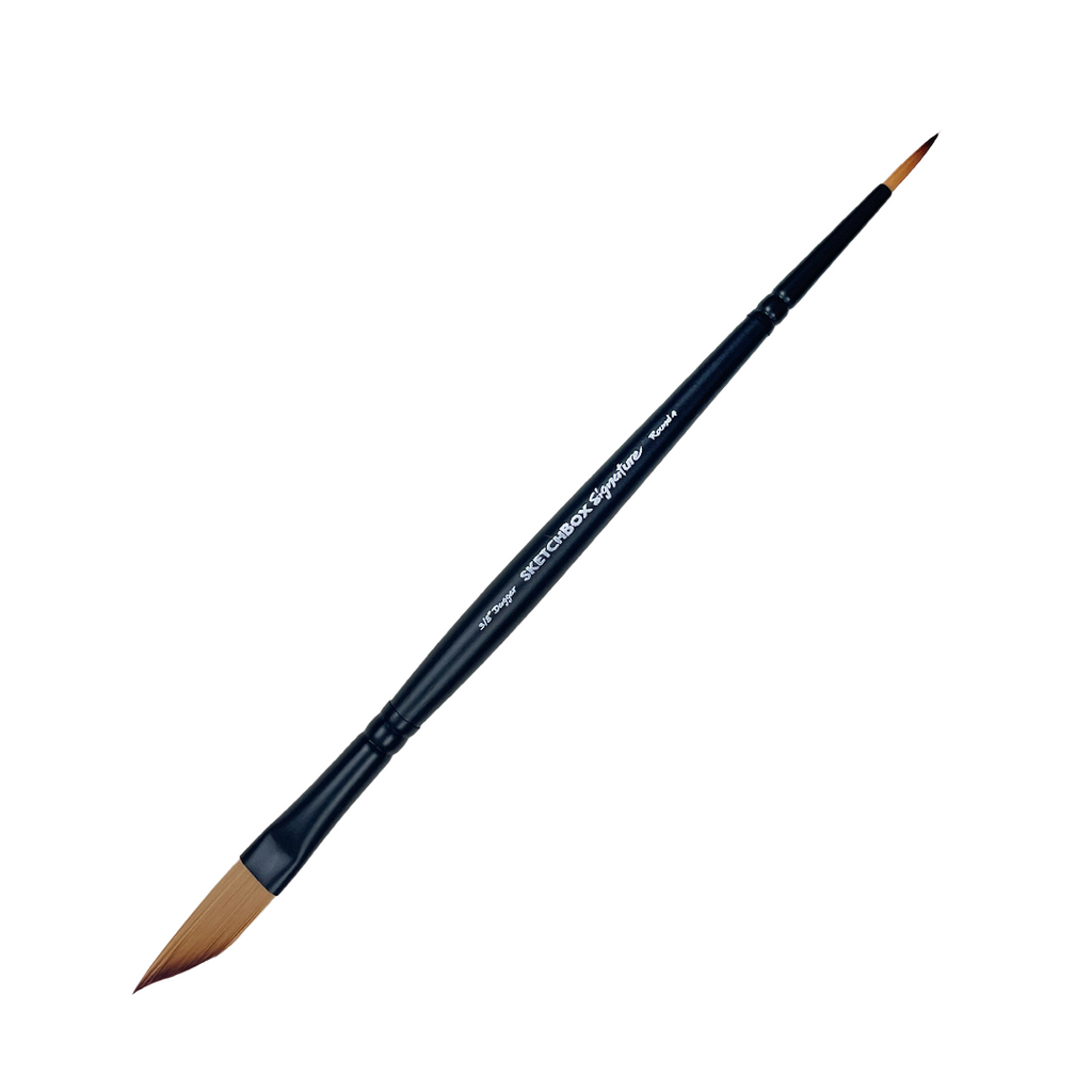 SketchBox Signature Dual Headed Brush (Round 4 and 3/8in Dagger) ShopSketchBox