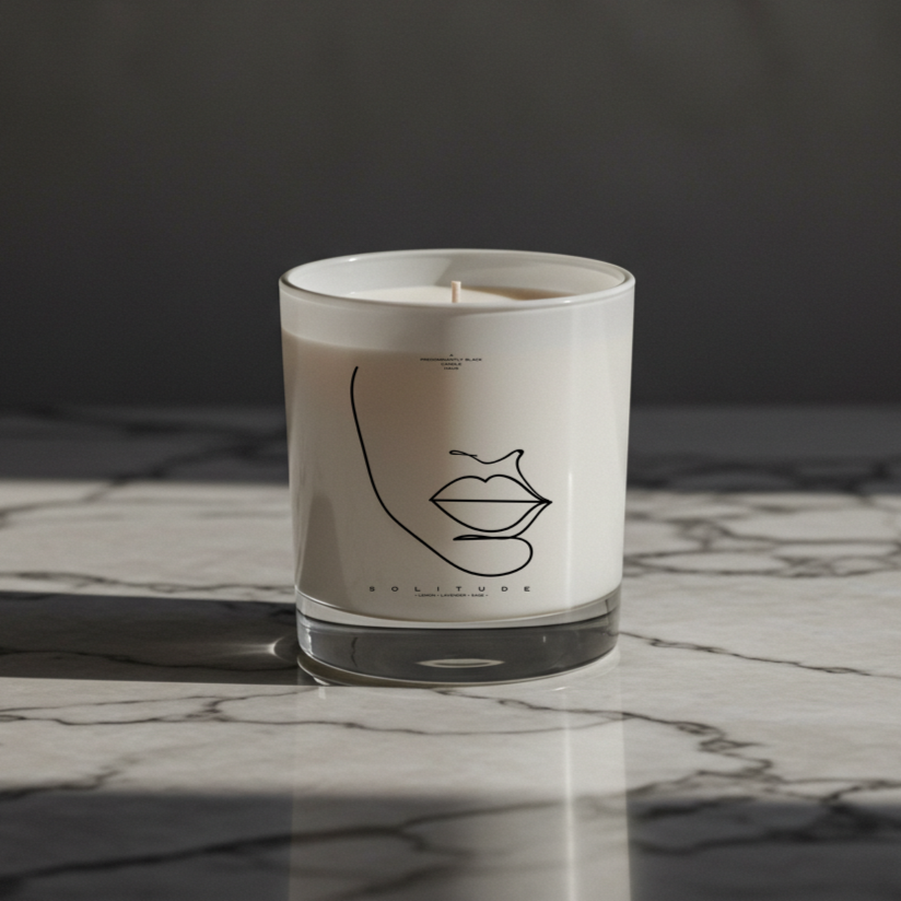 A SOLITUDE CANDLE - ORIGINAL ARTWORK Predominantly Black