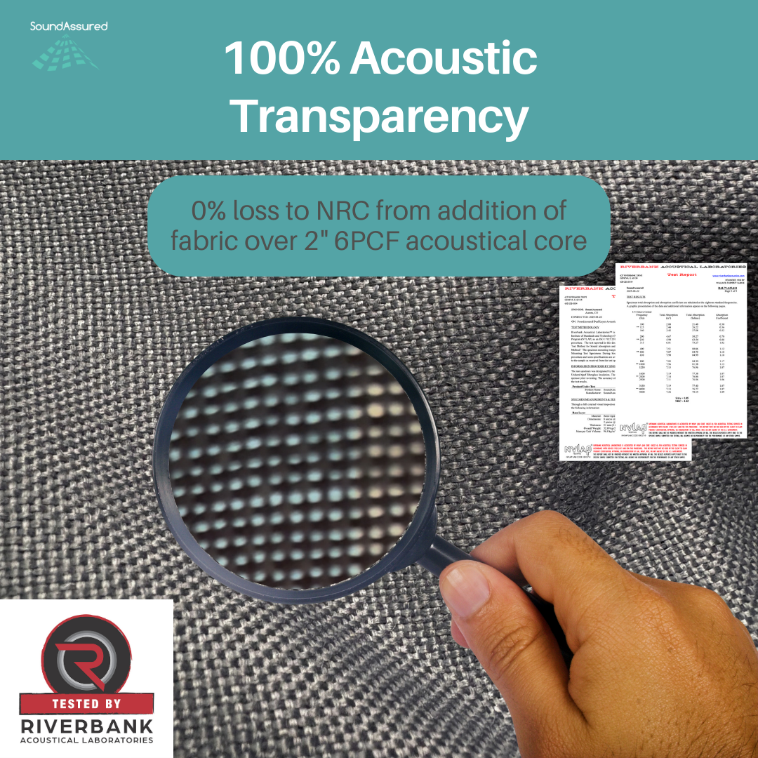 TruWeave™ Acoustic Fabric by SoundAssured - Single Layer (100% Acoustically Transparent) SoundAssured
