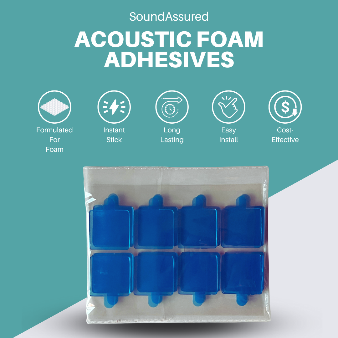 Mounting Tape For Acoustic Foam - Double Sided Adhesive Squares For Easy Installation SoundAssured