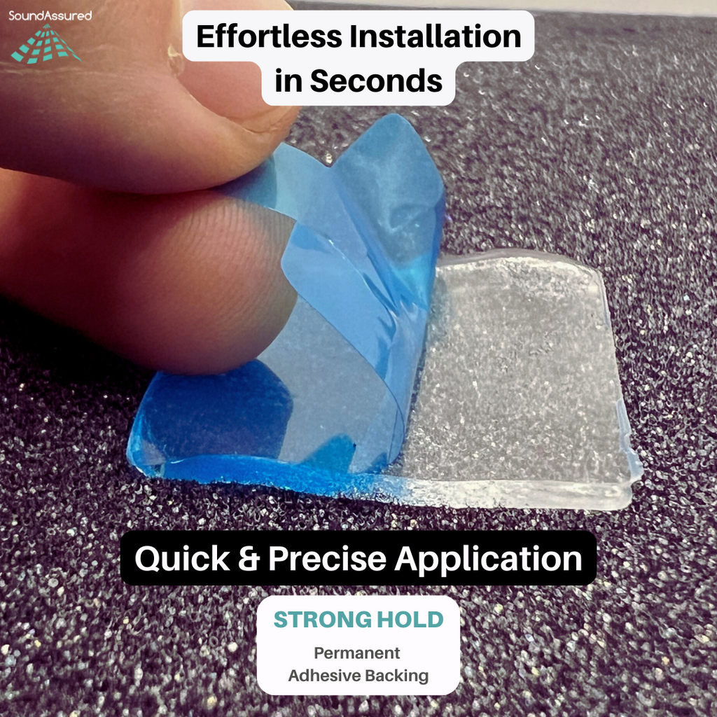 Mounting Tape For Acoustic Foam - Double Sided Adhesive Squares For Easy Installation SoundAssured