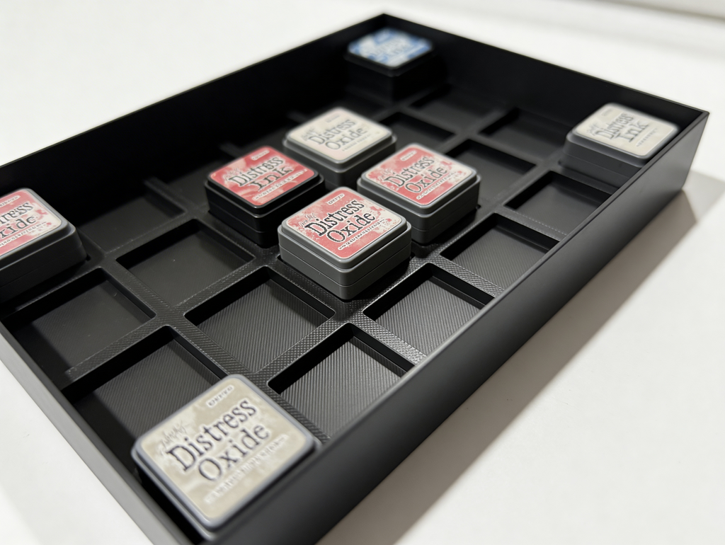 Distress Oxide Mini Ink Pad Holder, 24 Slot Storage Tray, Made to Order Y-Axis Printing LLC