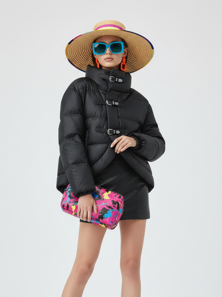 Statement Buckle Puffer Jacket CHELSEA BYMANYC ® New York BYMANYC ® New York