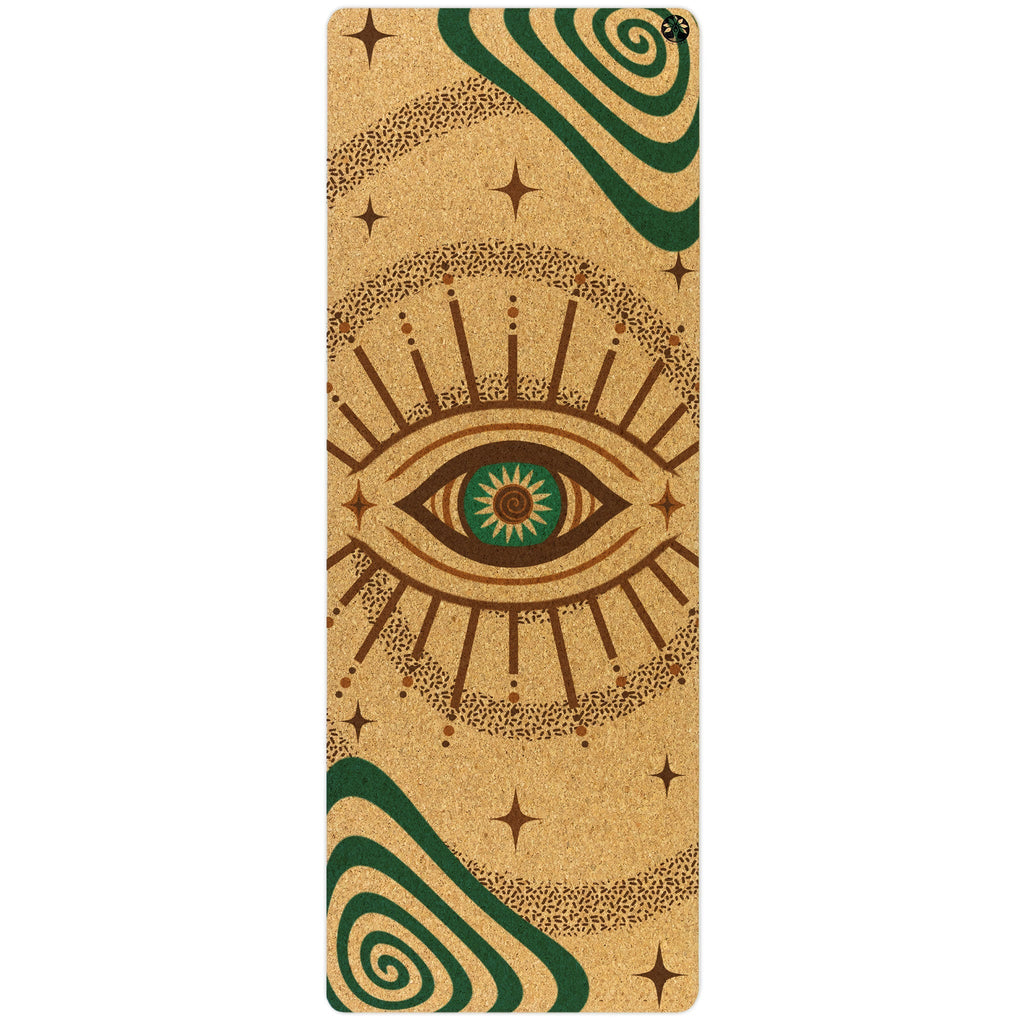 Swirly Flow Nomad Cork Yoga Mat Yoloha Yoga
