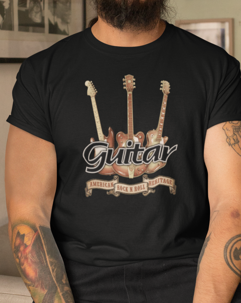 Guitar Ribbon Music and Band Tee Taboo