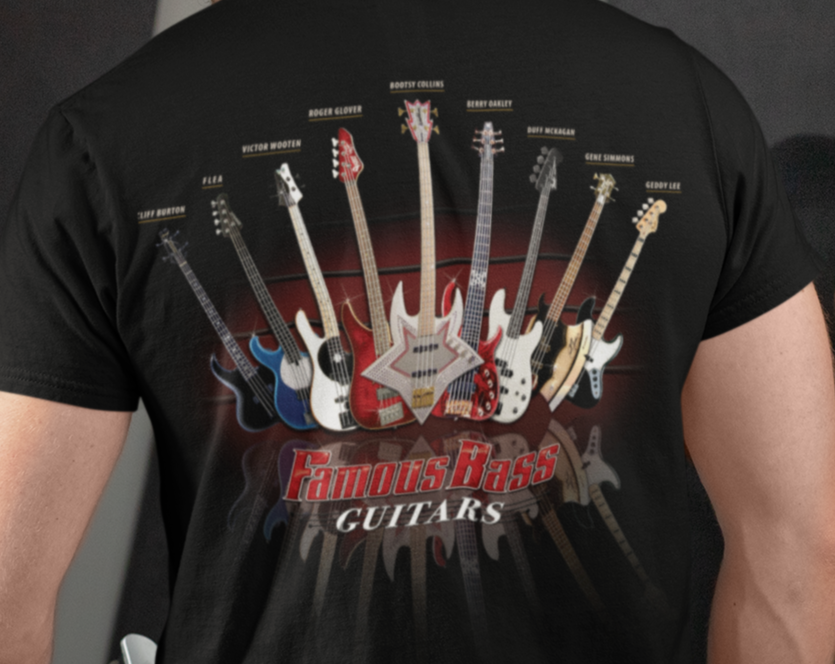 Famous Bass Guitars T-Shirt Taboo