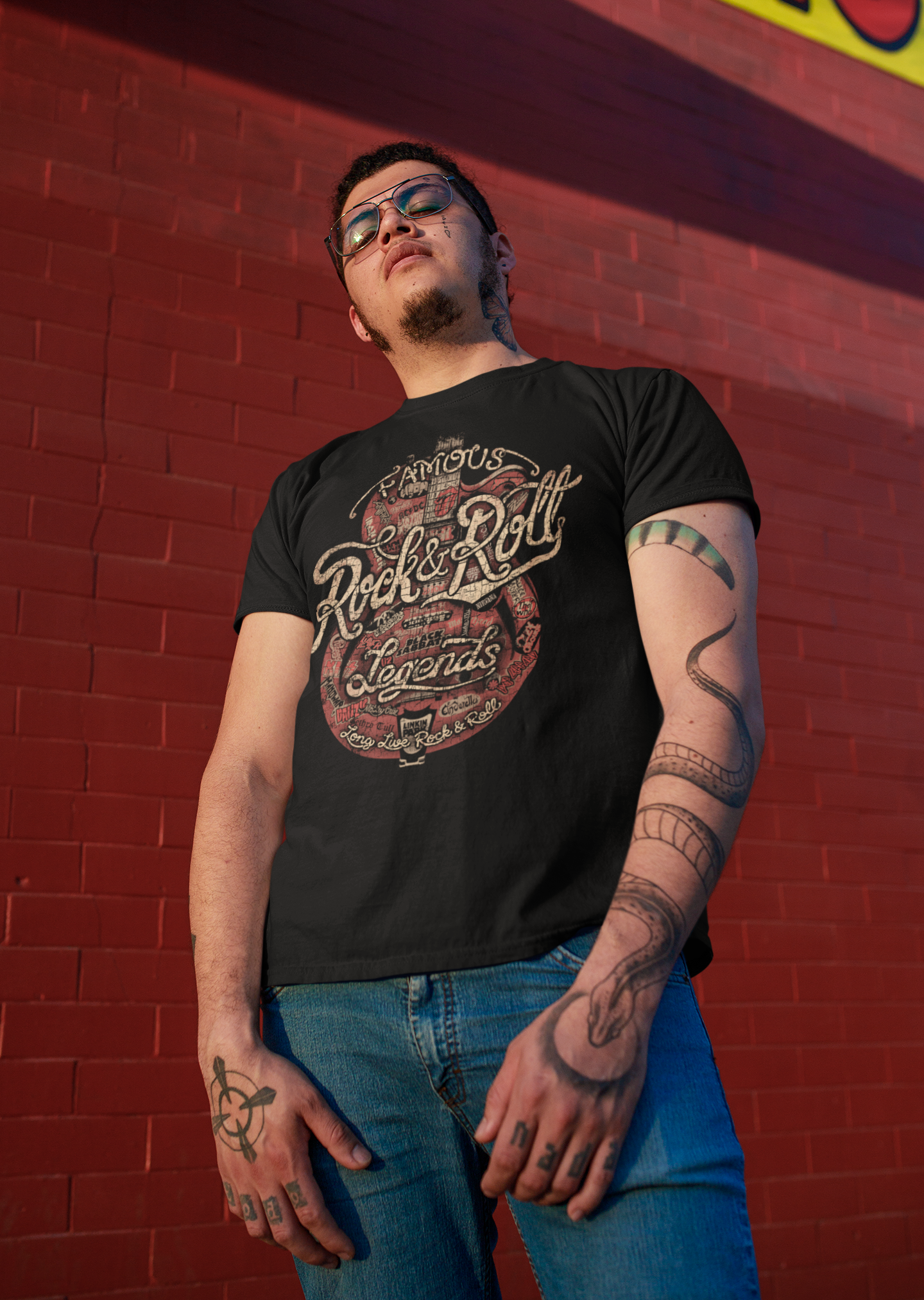 Rock & Roll Legends Script T-shirt Taboo
