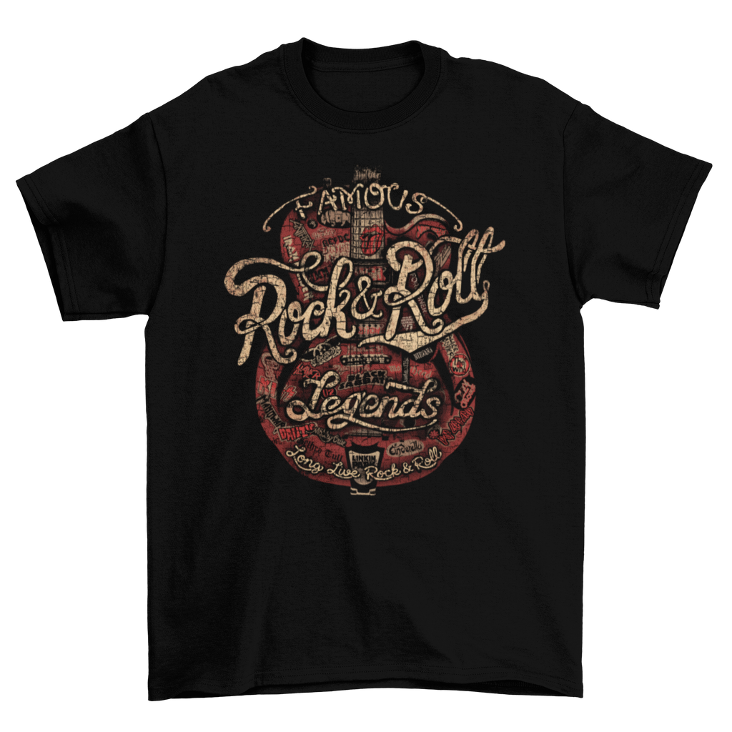 Rock & Roll Legends Script T-shirt Taboo