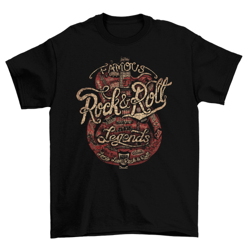Rock & Roll Legends Script T-shirt Taboo