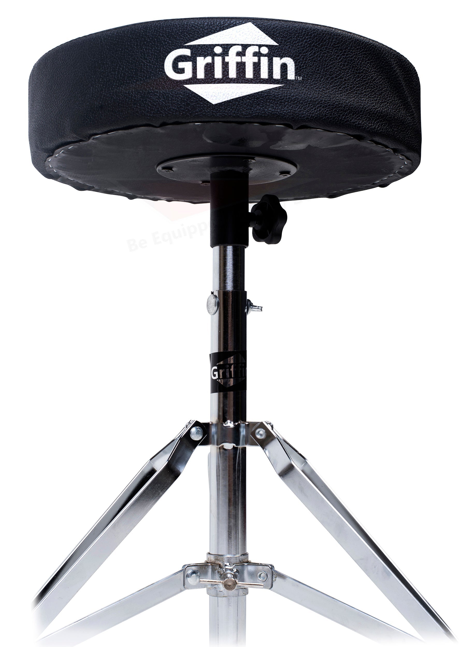 GRIFFIN Snare Stand & Drum Throne (2-Pack Set) - Chrome Percussion Hardware Kit with Double-Braced Lightweight Mount for Snares, Tom-Toms & Practice Pads - Slip-Proof Gear Tilter & Clamp Holder GeekStands.com