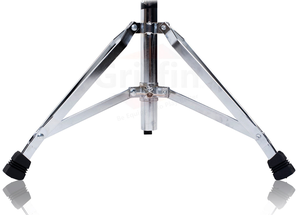 Drum Throne Stand by GRIFFIN | Padded Drummer’s Seat | Comfortable Drum Set Percussion Chair for Adults | Professional Musicians Guitar Stool Double Braced Hardware for Practice with Adjustable Height GeekStands.com