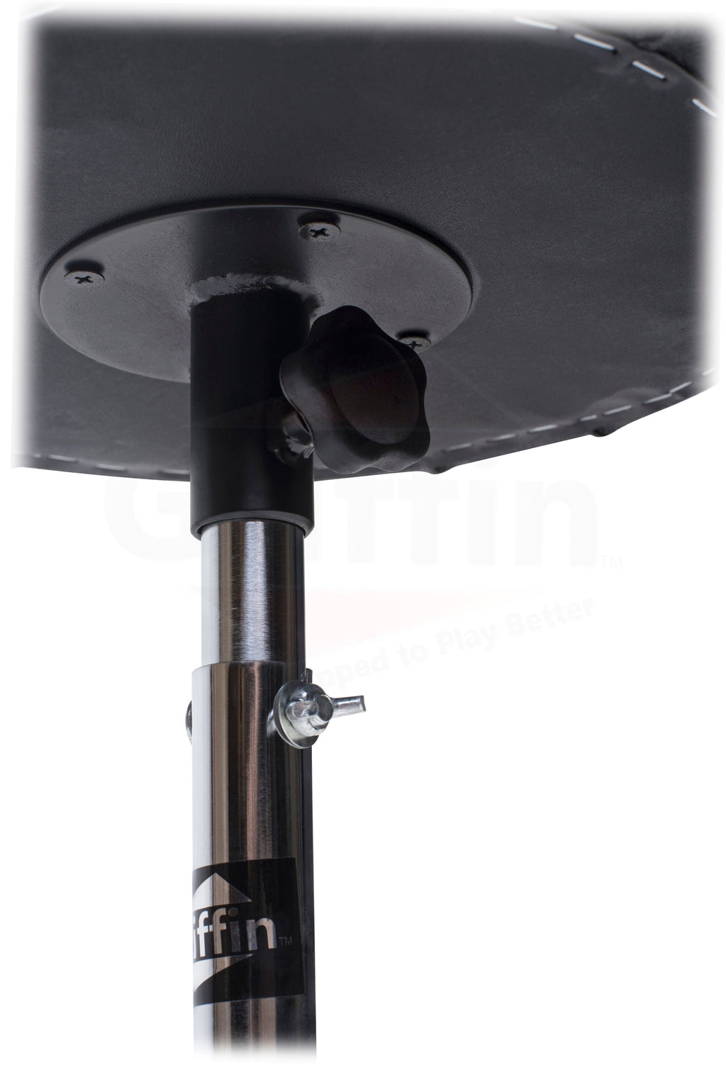 Drum Throne Stand by GRIFFIN - Padded Drummer’s Seat - Drum Set Percussion Chair for Adults - Musicians Guitar Stool Double Braced Hardware GeekStands.com