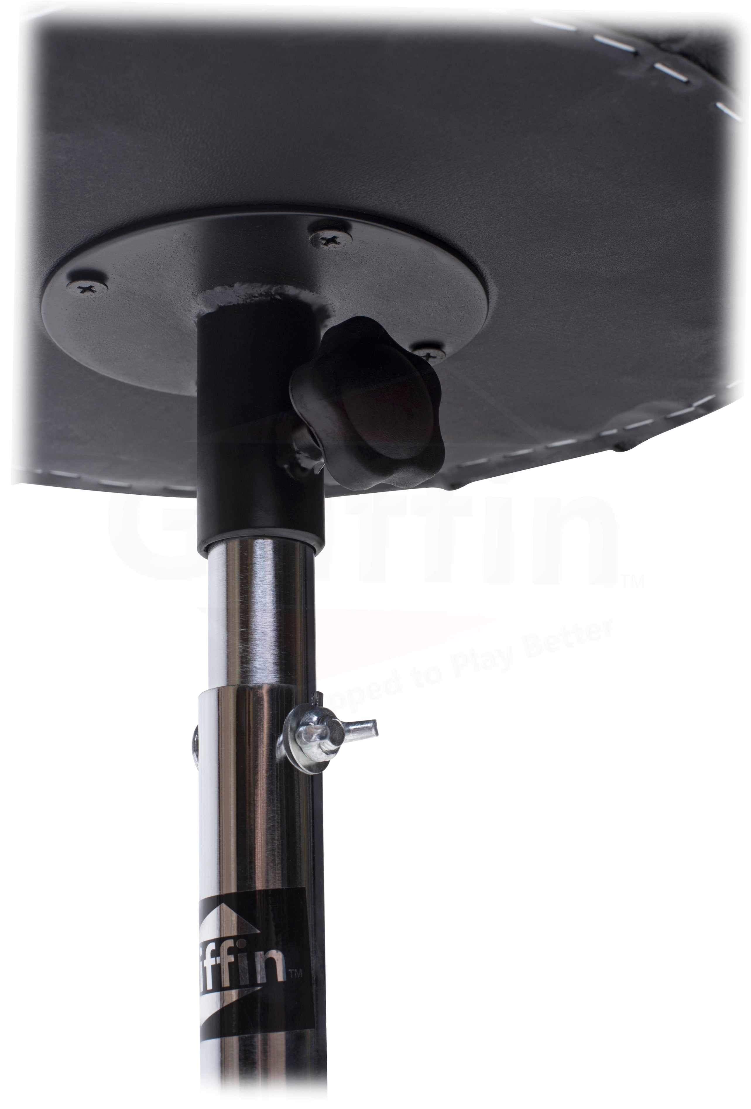 Drum Throne Stand by GRIFFIN - Padded Drummer’s Seat - Drum Set Percussion Chair for Adults - Musicians Guitar Stool Double Braced Hardware GeekStands.com