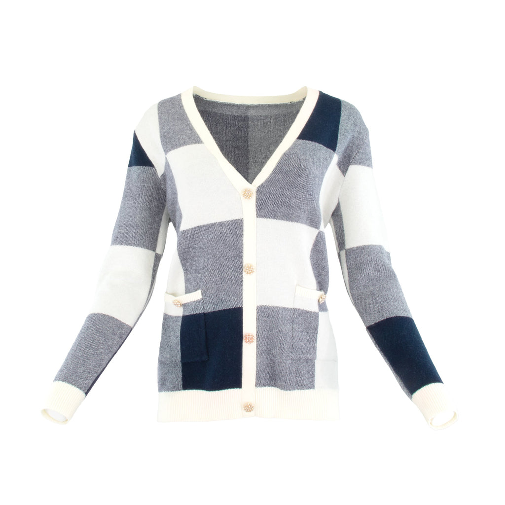 OVERSIZED CHECKED FAUX CARDIGAN profile-nyc